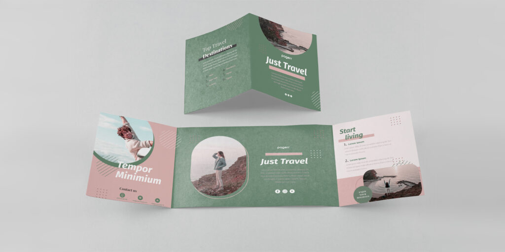 Folded Leaflets in Custom Format, Roll Fold